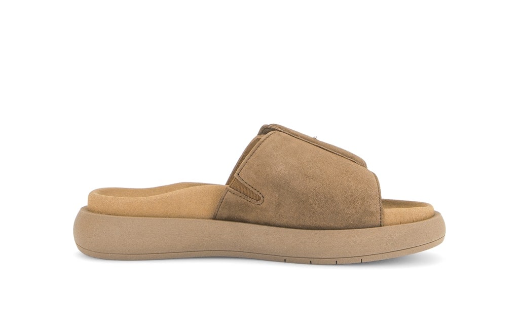 Pantoletten Rauleder braun