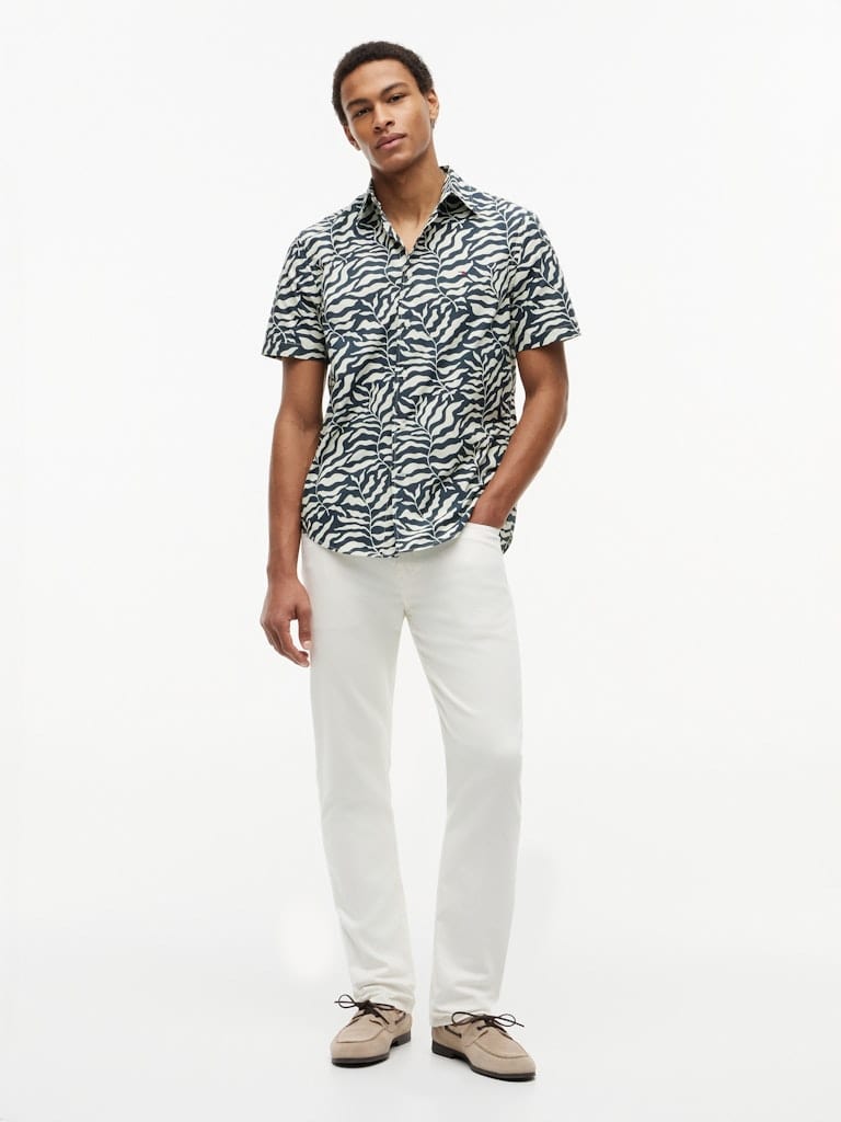 Regular Fit Paper Touch Short Sleeve Shirt