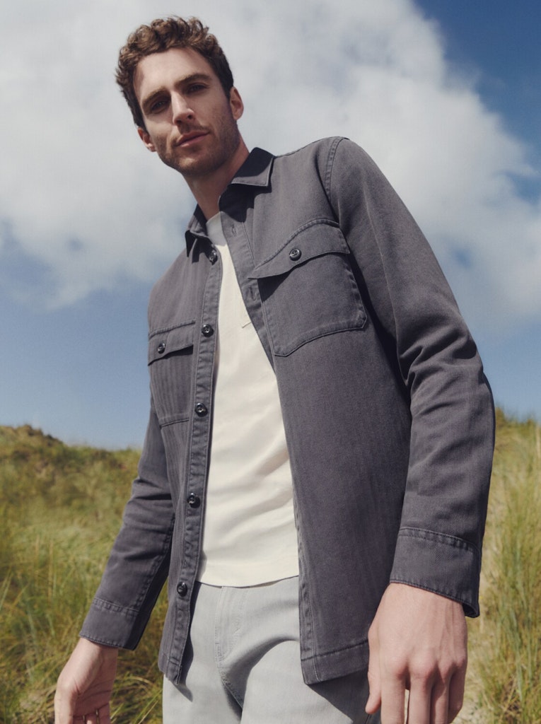 Overshirt im Washed-Look