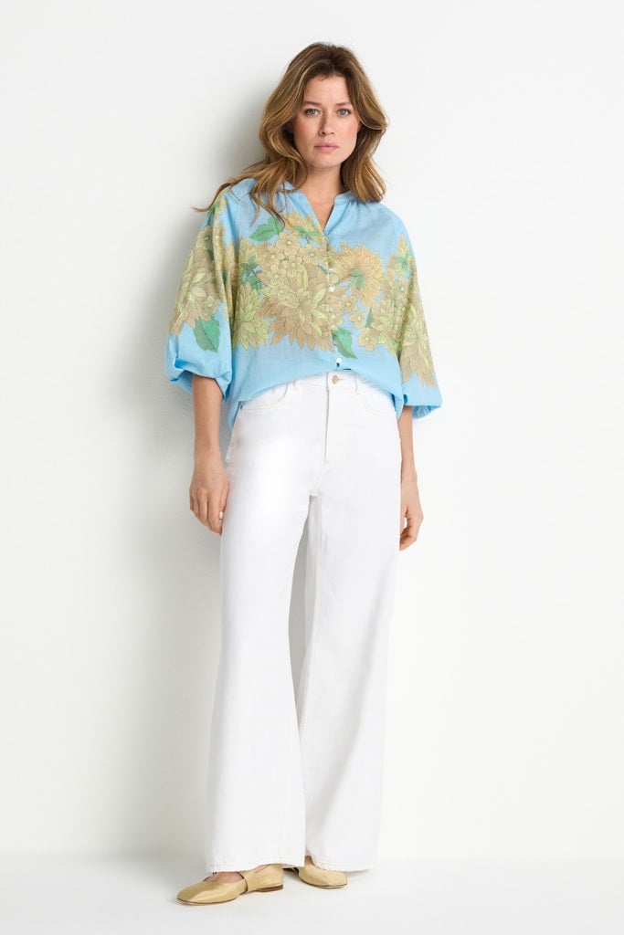 Blouse with place print
