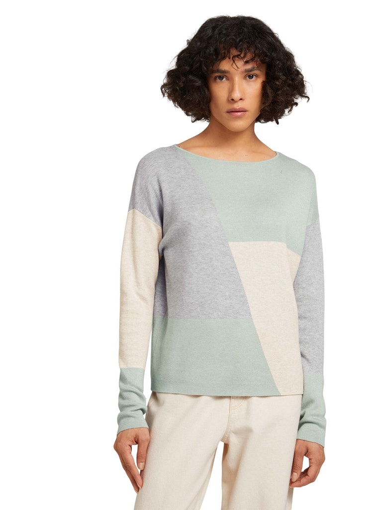 pullover jacquard colourblock