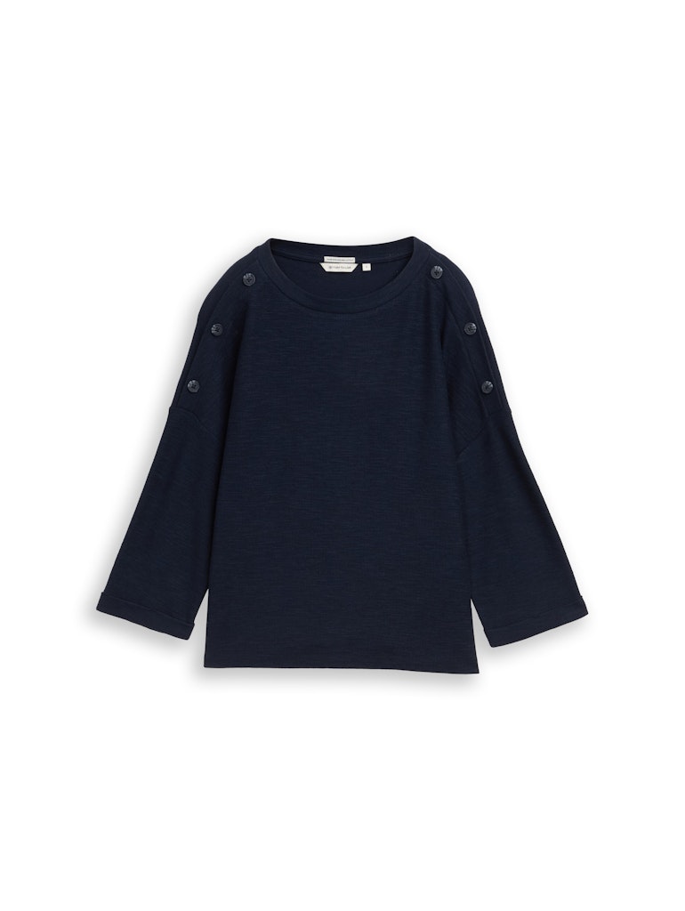 Langarmshirt mit Knopf-Details