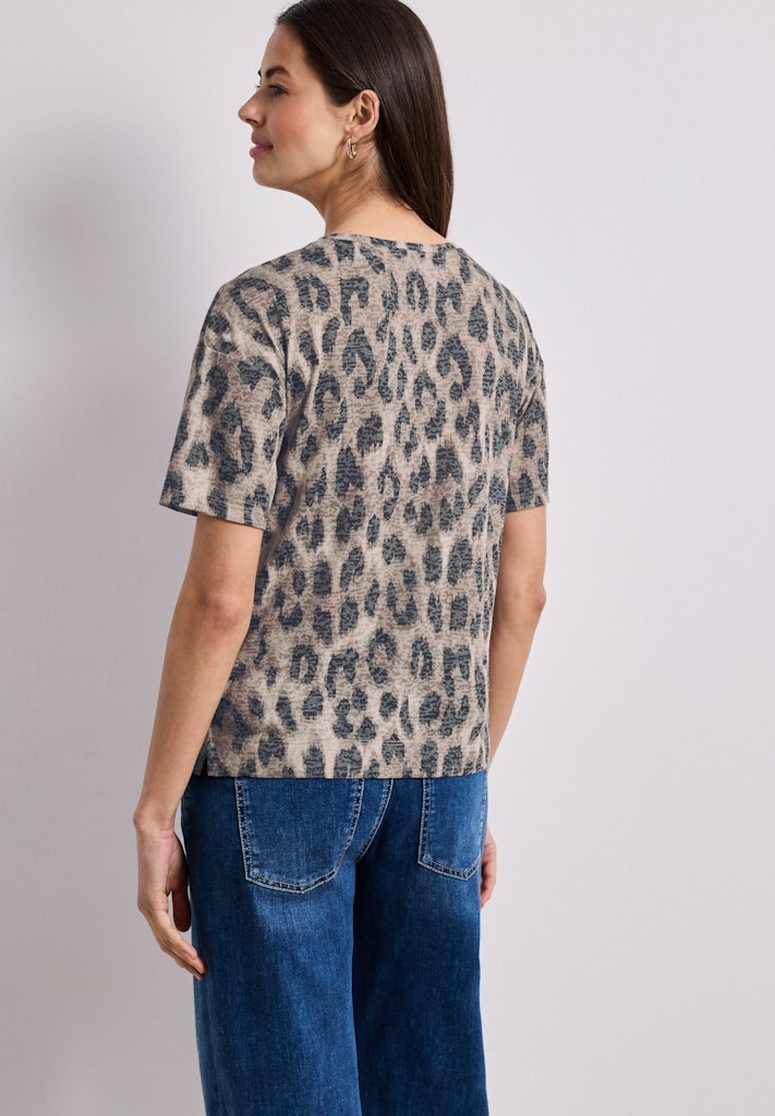 Shirt im Ausbrenner-Look mit Print