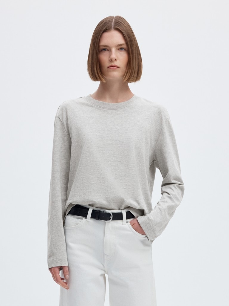 SLWESSENTIAL LS BOXY TEE NOOS