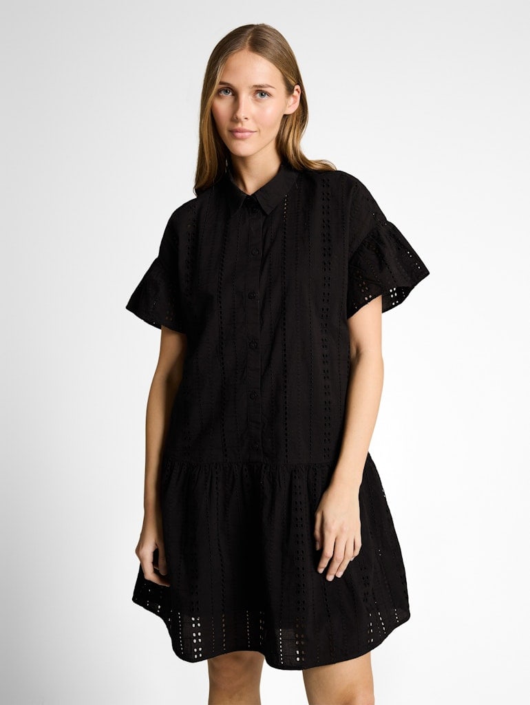 Mini-Kleid mit Lockstickerei