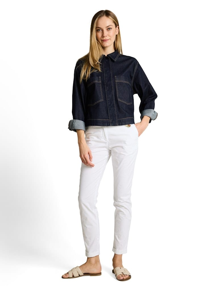 Slim Chino Hose mit Gürtel