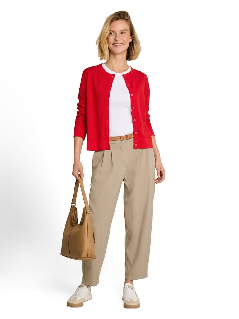 Cardigan mit Seidenanteil