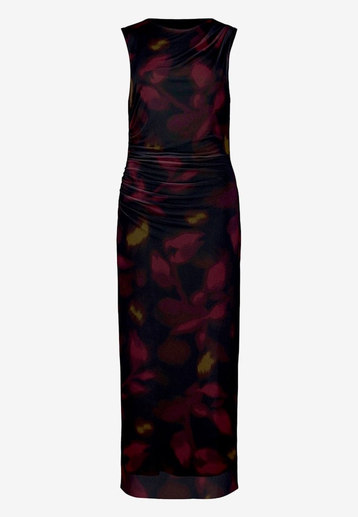 Mesh-Kleid mit Blumen