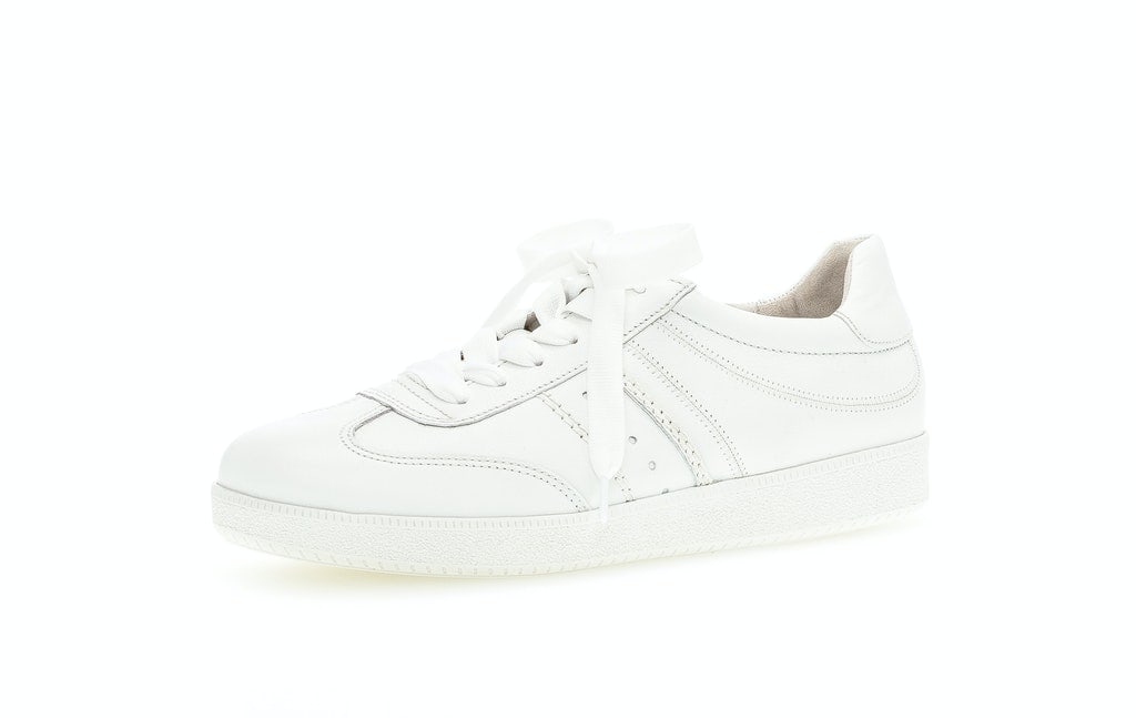Sneaker low Materialmix Leder creme
