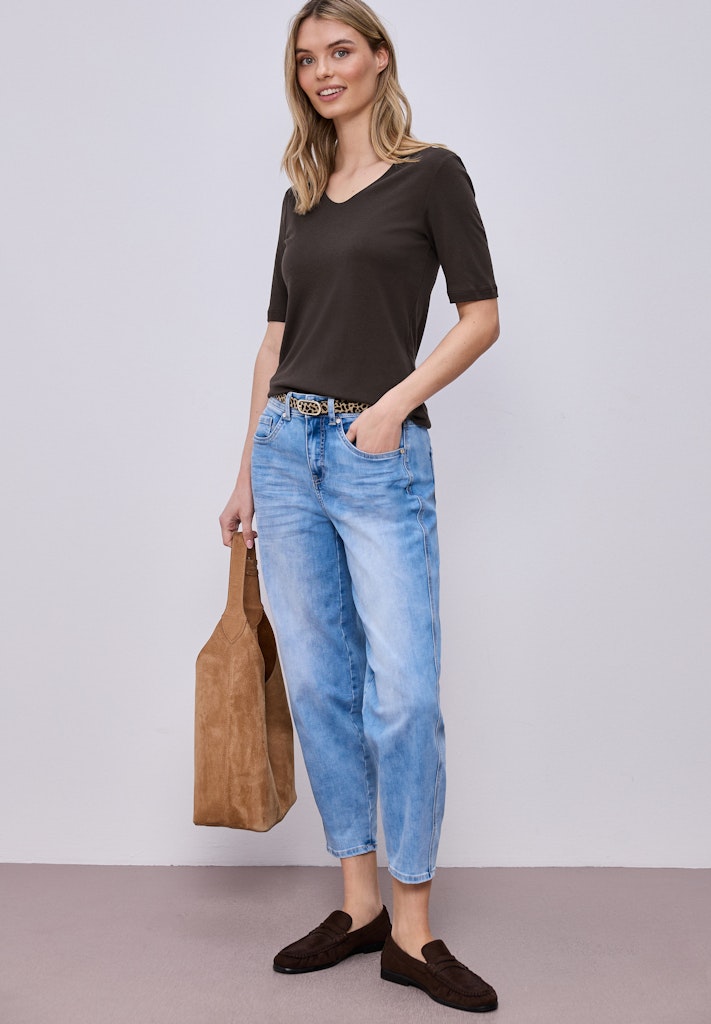 Basic T-Shirt mit blickdichter Front