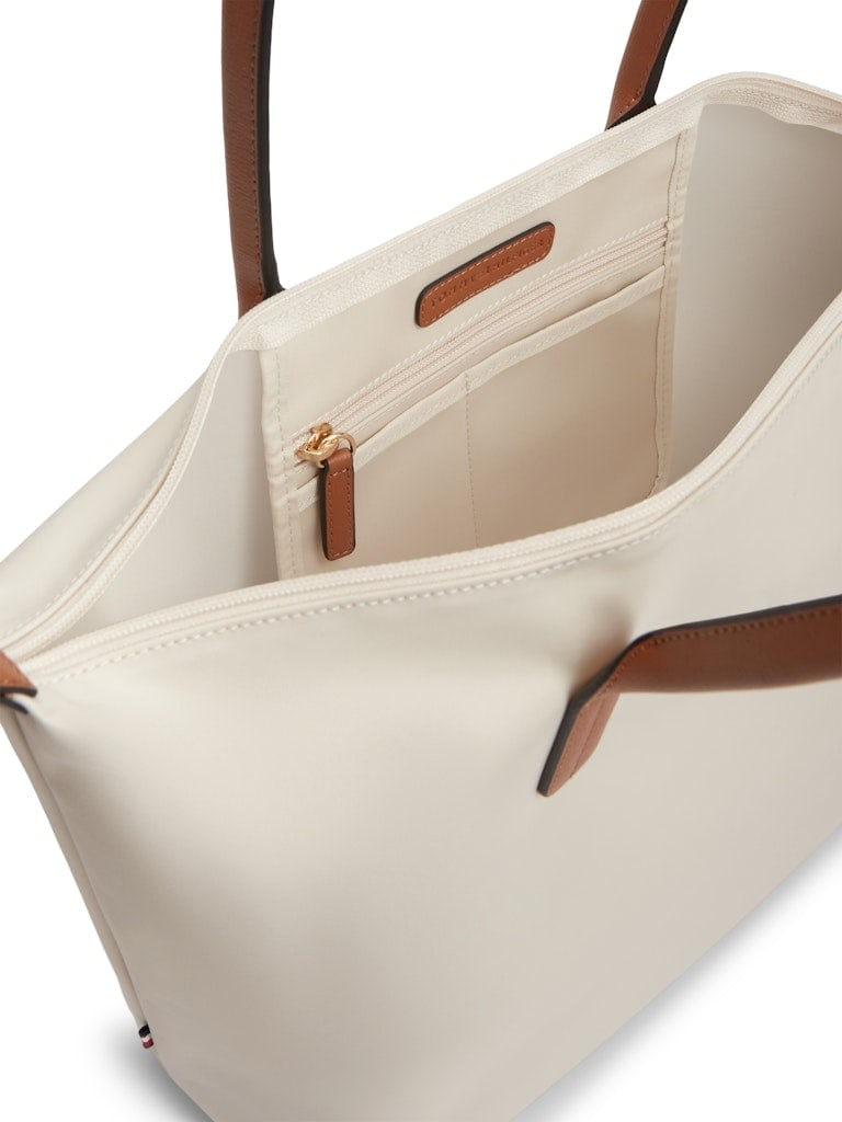 TH Monogram Contrast Handle Tote Bag