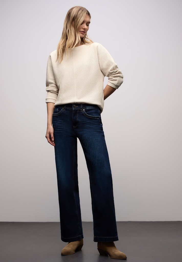 Two-Tone Strukturshirt