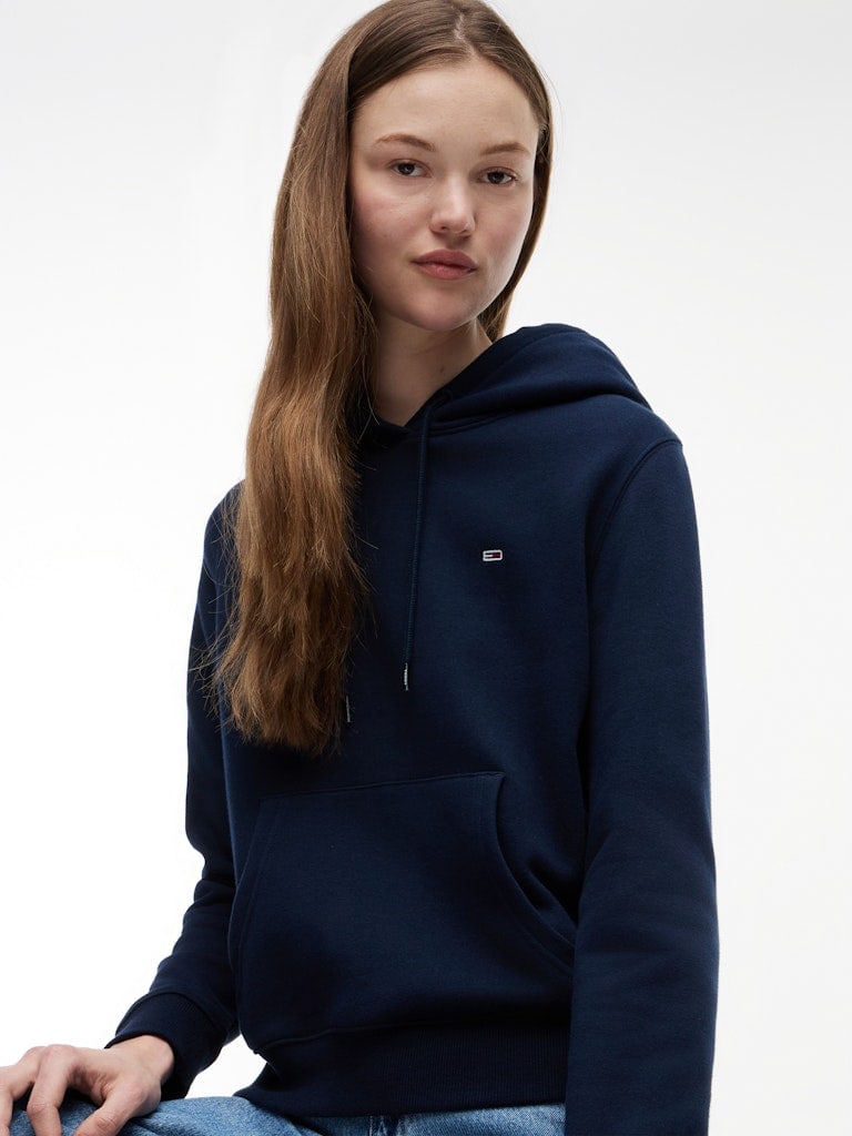 Flag Embroidery Brushed Fleece Hoody