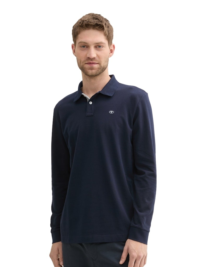 Langarm Piqué Poloshirt