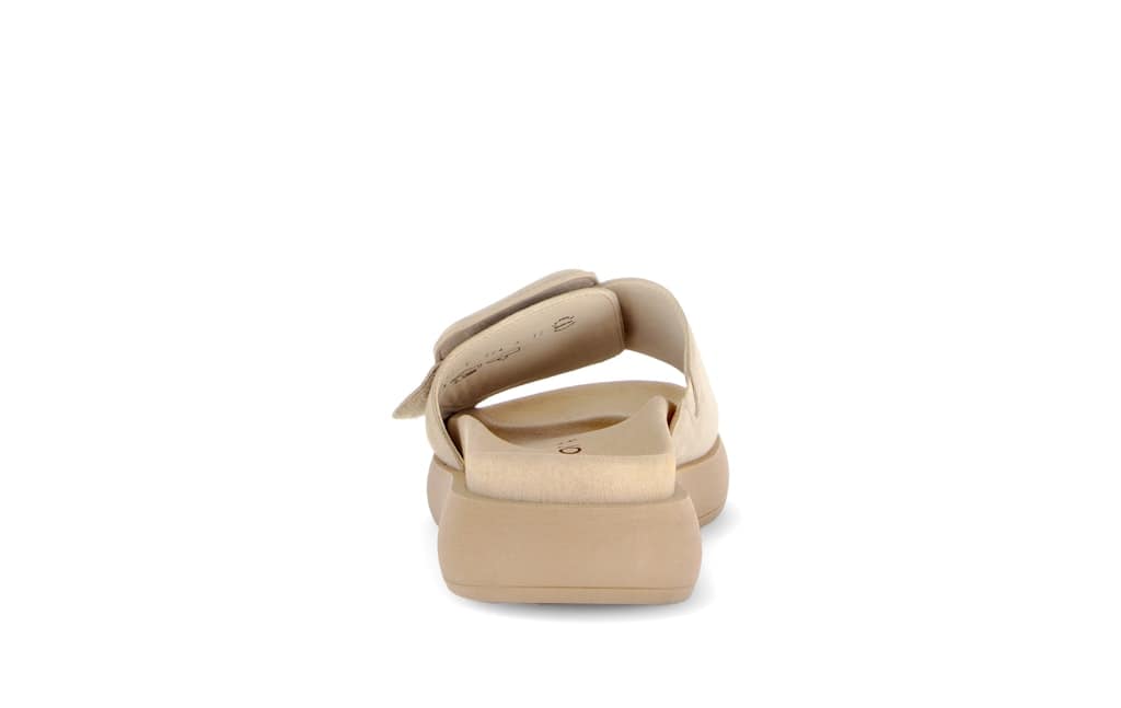 Pantoletten Rauleder beige