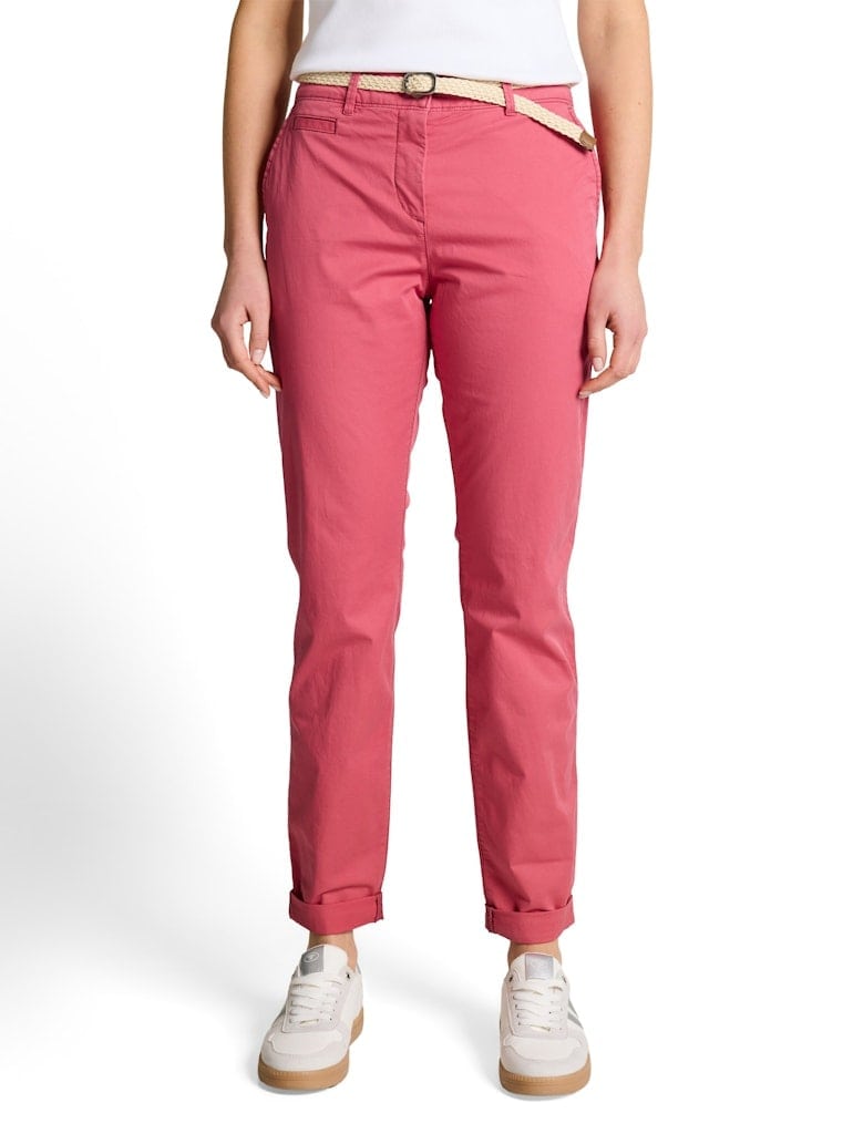 Slim Chino Hose mit Gürtel