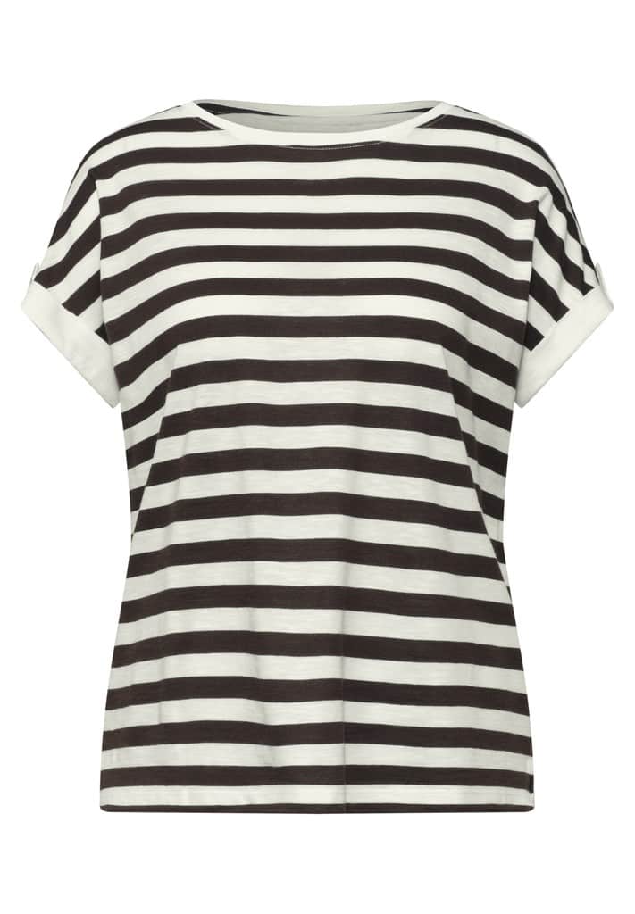 T-Shirt mit Rundhals und Knopfdetail