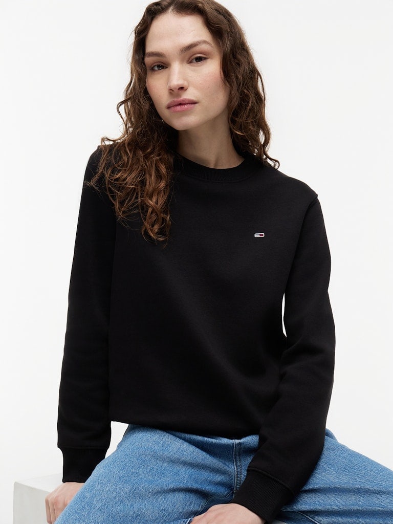 Flag Embroidery Brushed Fleece Sweatshirt