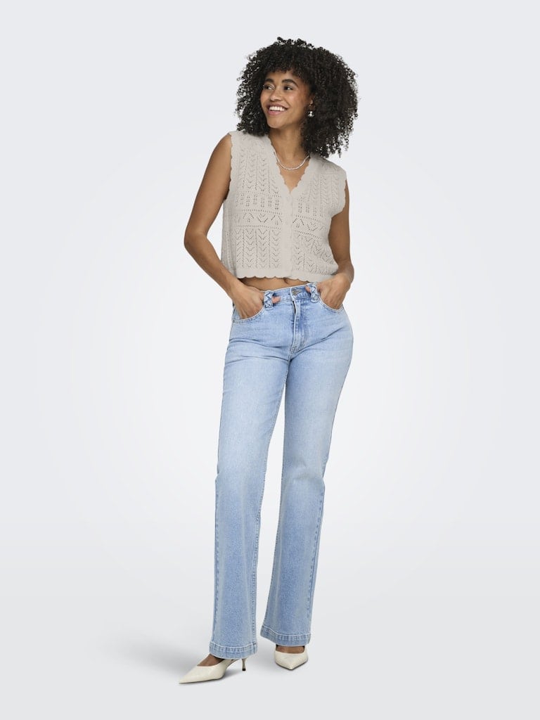 ONLIRINA V-NECK BUTTON VEST KNT NOOS