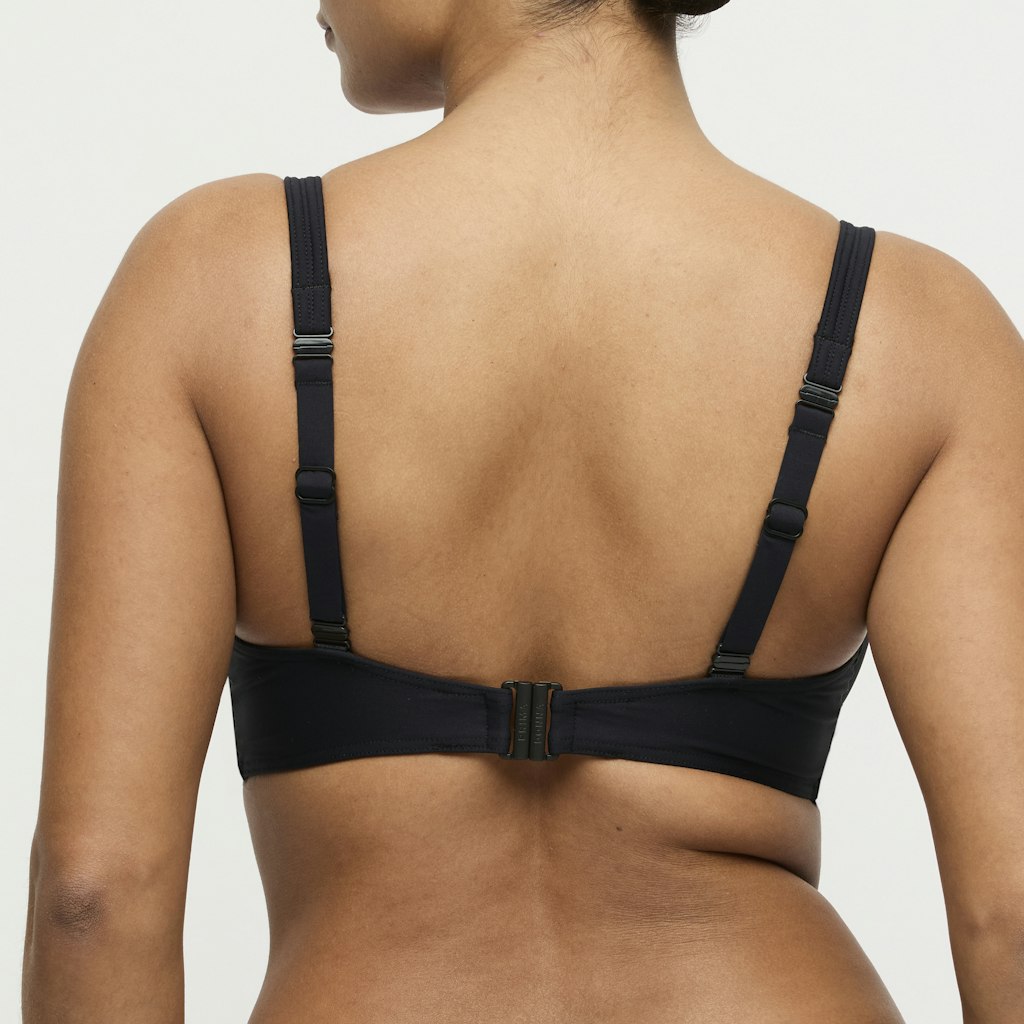 UVITA schwarz Unterlegtes Bikini-Top tief.