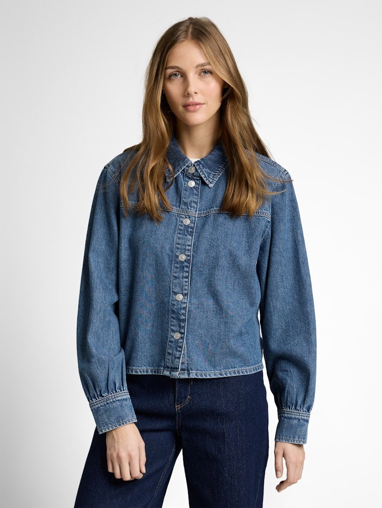 Boxy Fit Jeanshemd