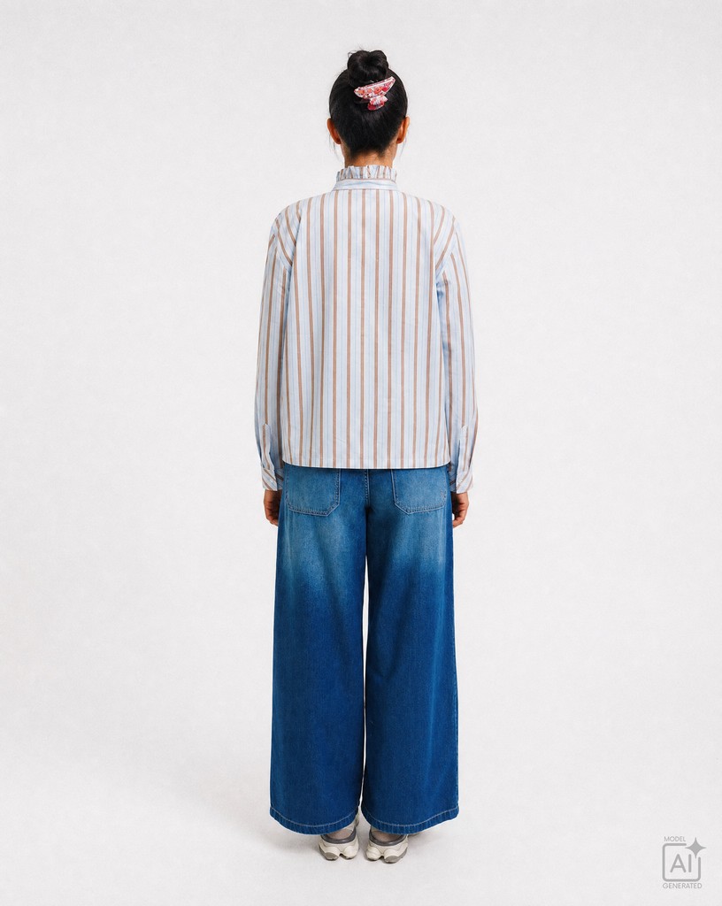 Striped Ruffle Blouse