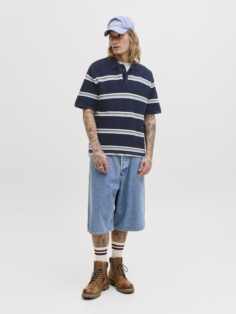 JORMAINE KNIT STRIPE POLO SN