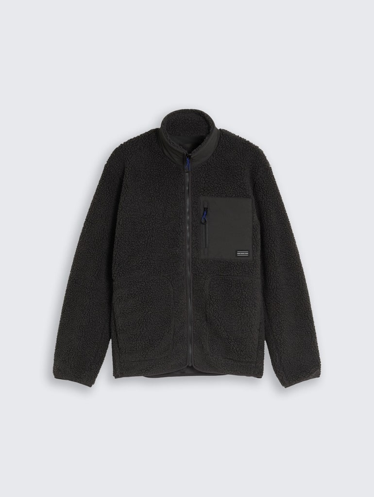 Relaxed Fit Teddy Jacke