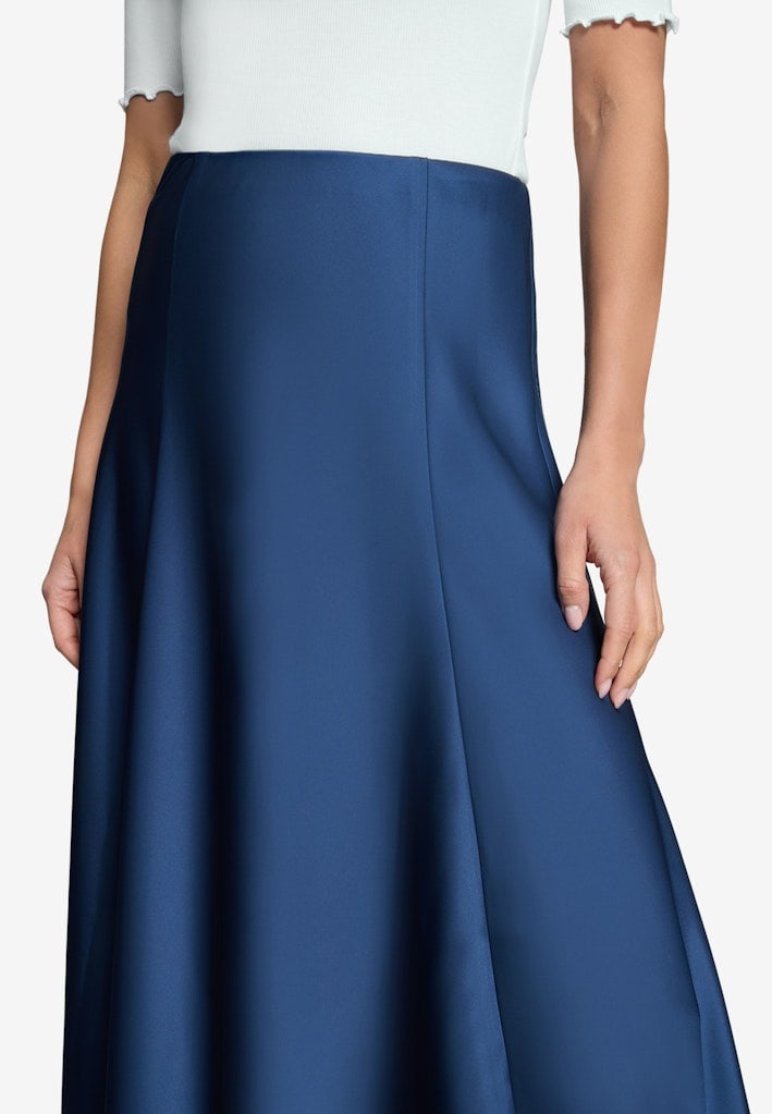 Satinrock Maxi mit Gummibund